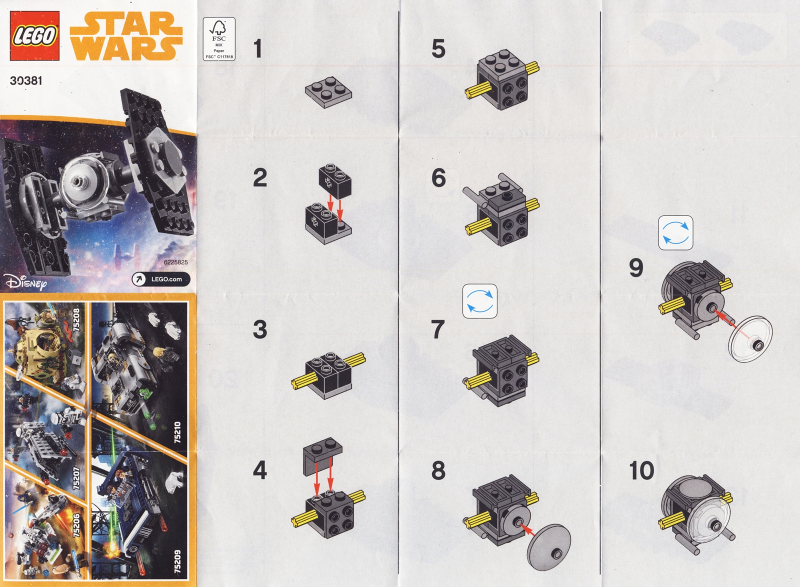 30381-Imperial TIE Fighter - Mini polybag - INSTRUCTIONS ONLY