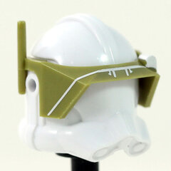 Detail White Print Olive Visor- CAC