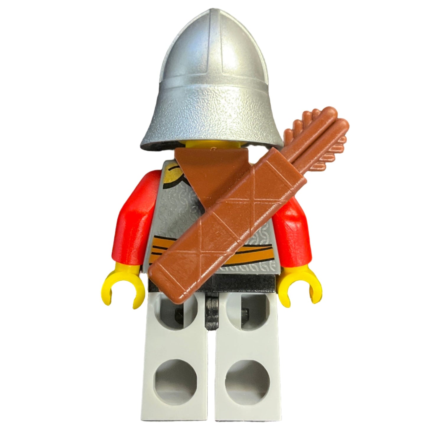 Kingdoms - Lion Knight Scale Mail with Chest Strap and Belt, Helmet with Neck Protector, Quiver, Open Grin, cas448