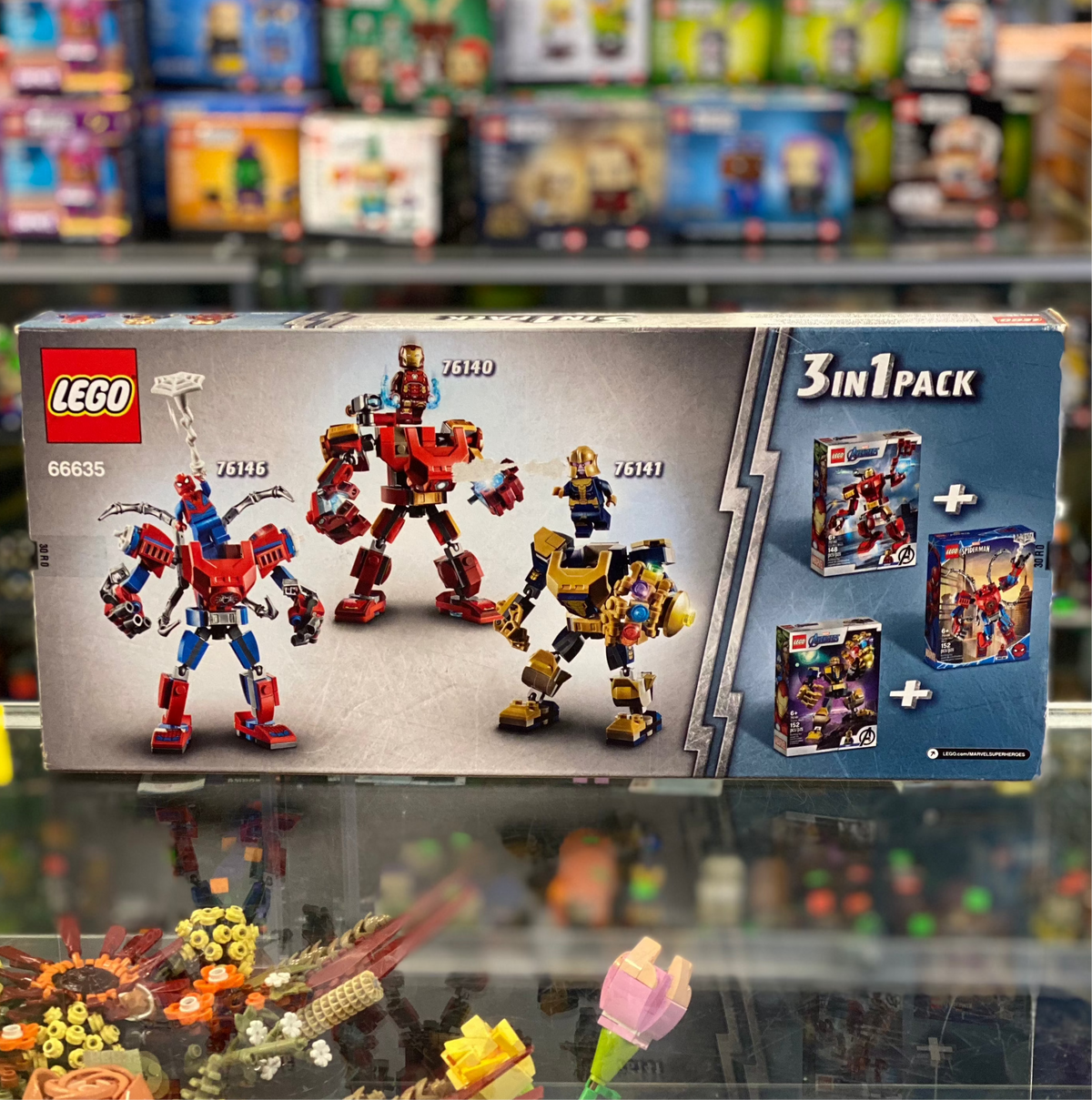 Super Heroes Bundle Pack, Avengers and Spider-Man, 3 in 1 Pack (Sets 76140, 76141, and 76146) - Super mech pack, 66635