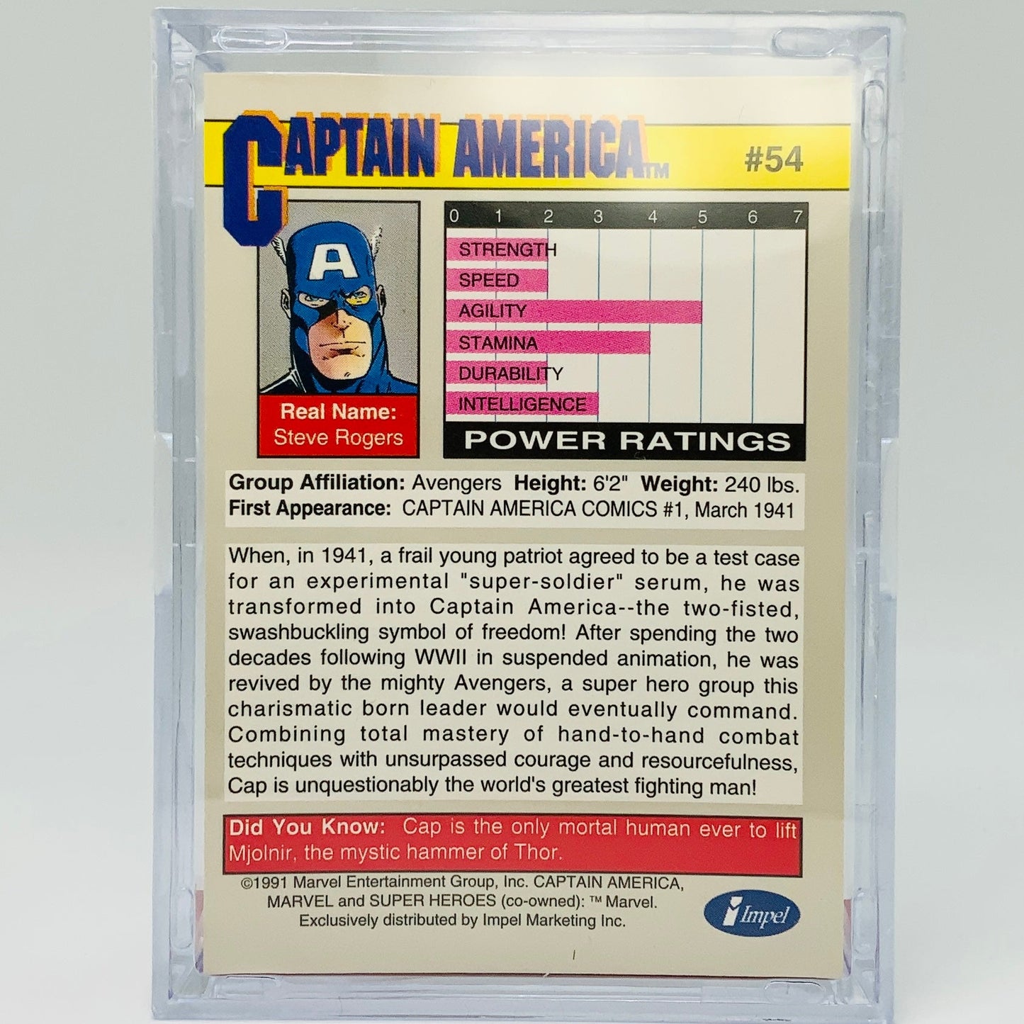Captain America with Trading Card & Collector’s Case