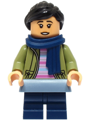 Cho Chang - Olive Green Jacket, Dark Blue Medium Legs, hp469