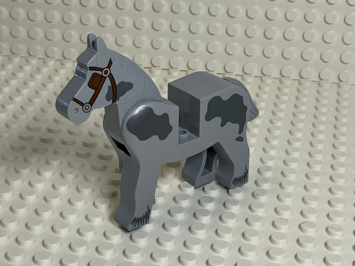 Light Bluish Gray LEGO® Horse with Spots & Eye Covers