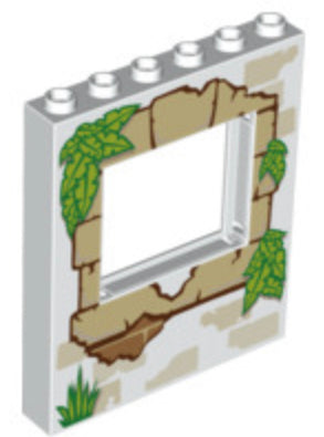 Panel 1x6x6 with Window and Tan Bricks Fort Pattern, Part #15627pb007