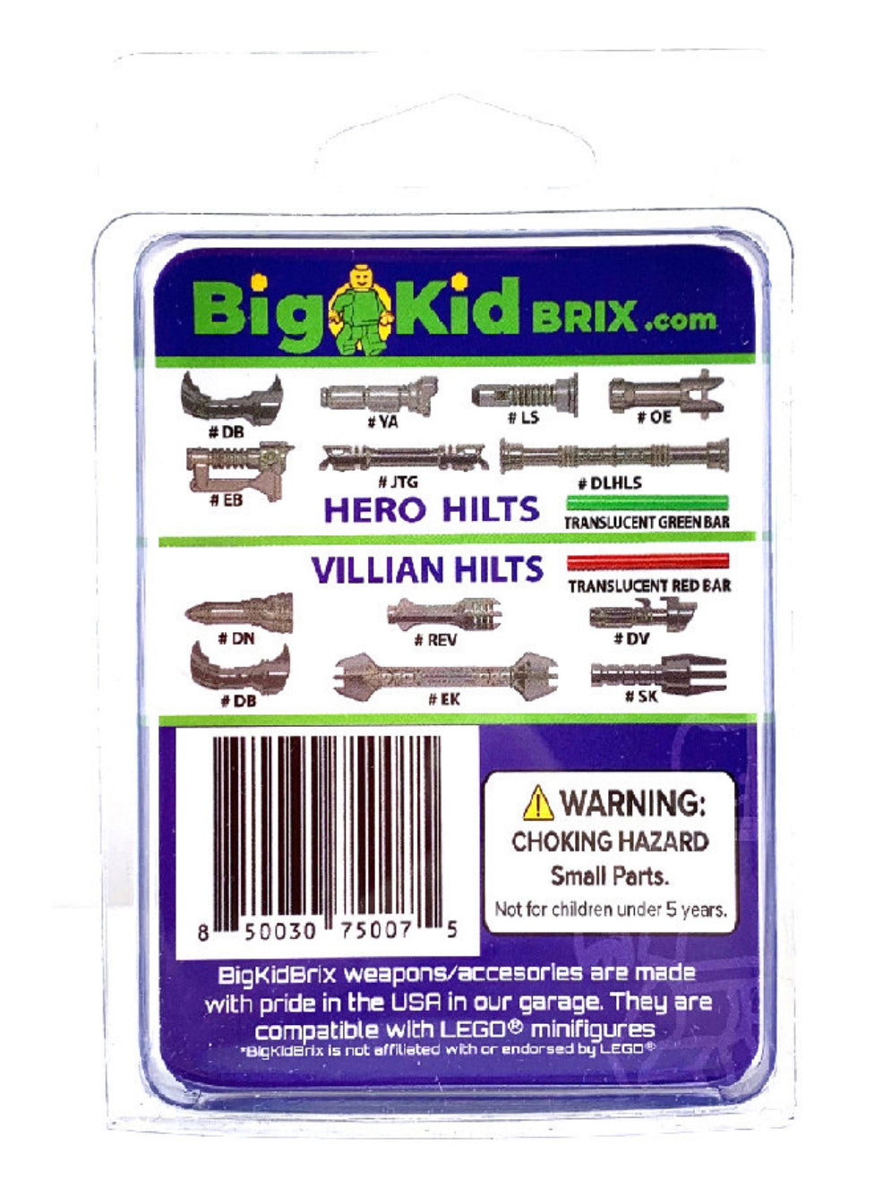 Hero Vs. Villain Metallic Hilt Pack