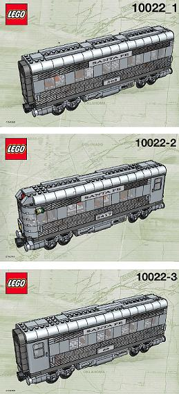 10022-Santa Fe Cars - Set II (dining, observation, or sleeping car) - INSTRUCTIONS ONLY