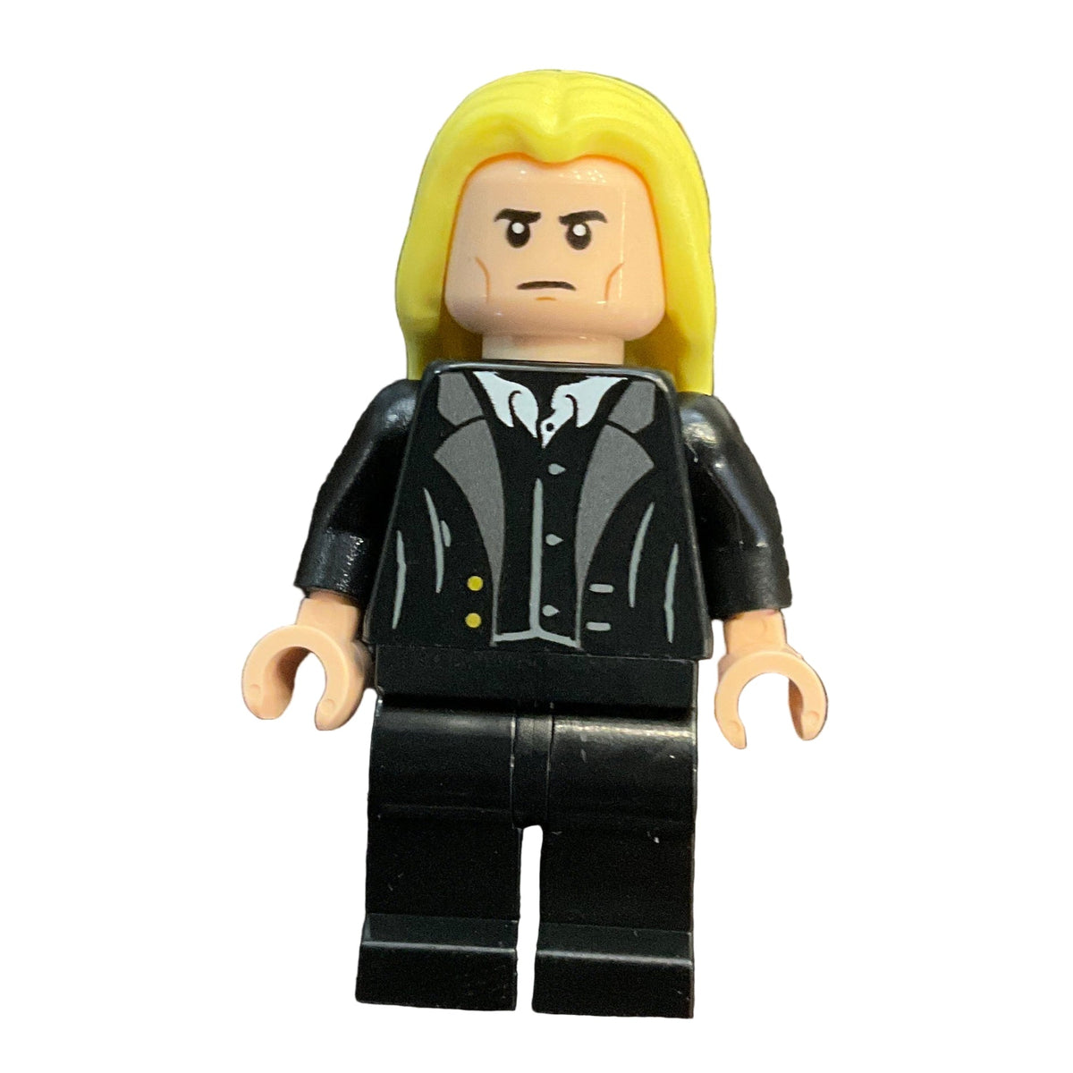 Lucius Malfoy - Black Suit, Bright Light Yellow Hair, Plain Legs, hp526