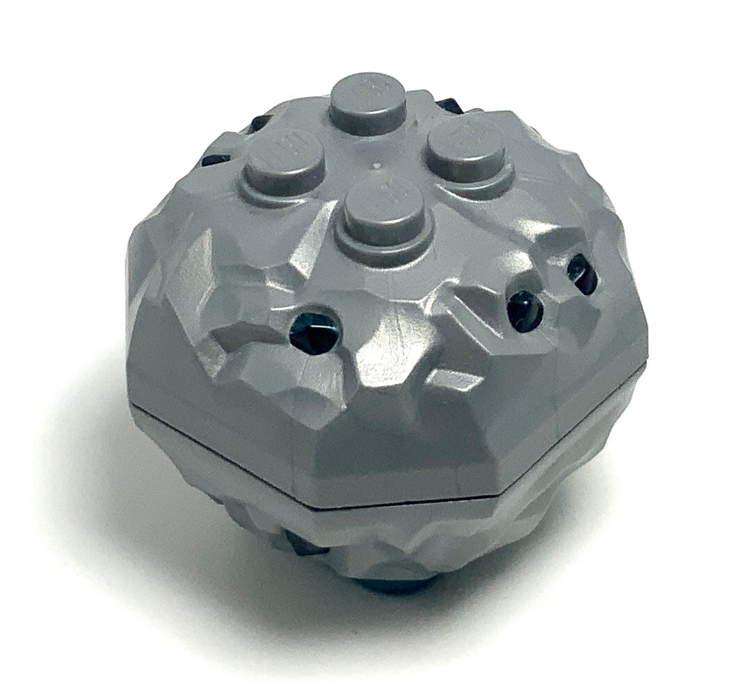 Rock 4x4 Octagonal Boulder with Molded Trans-Light Blue Crystals Pattern, Part# 88644pb01/87398pb01