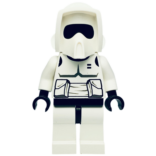 Scout Trooper, Plain Black Head, Dark Bluish Gray Torso Print, sw0005a