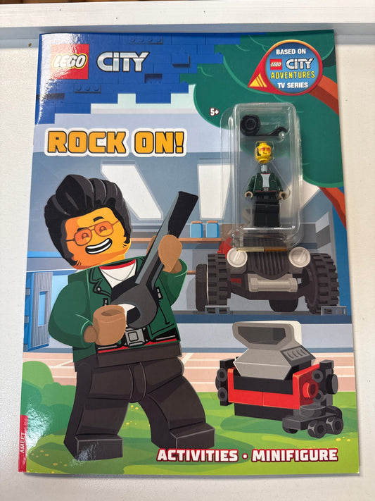 LEGO® City Book - Rock On! (Softcover) w/ MiniFig - Stuntz Driver Tread Octane