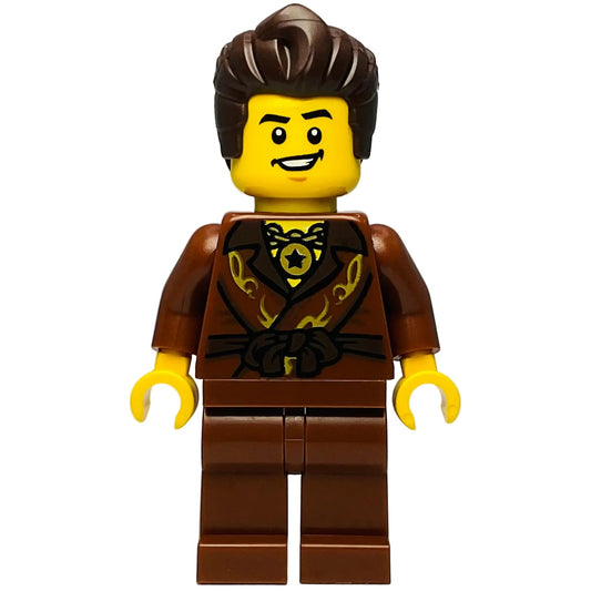 Dareth - Reddish Brown Robe, Reddish Brown Plain Legs (BAM), njo1061 - LEGO® Ninjago Minifigure