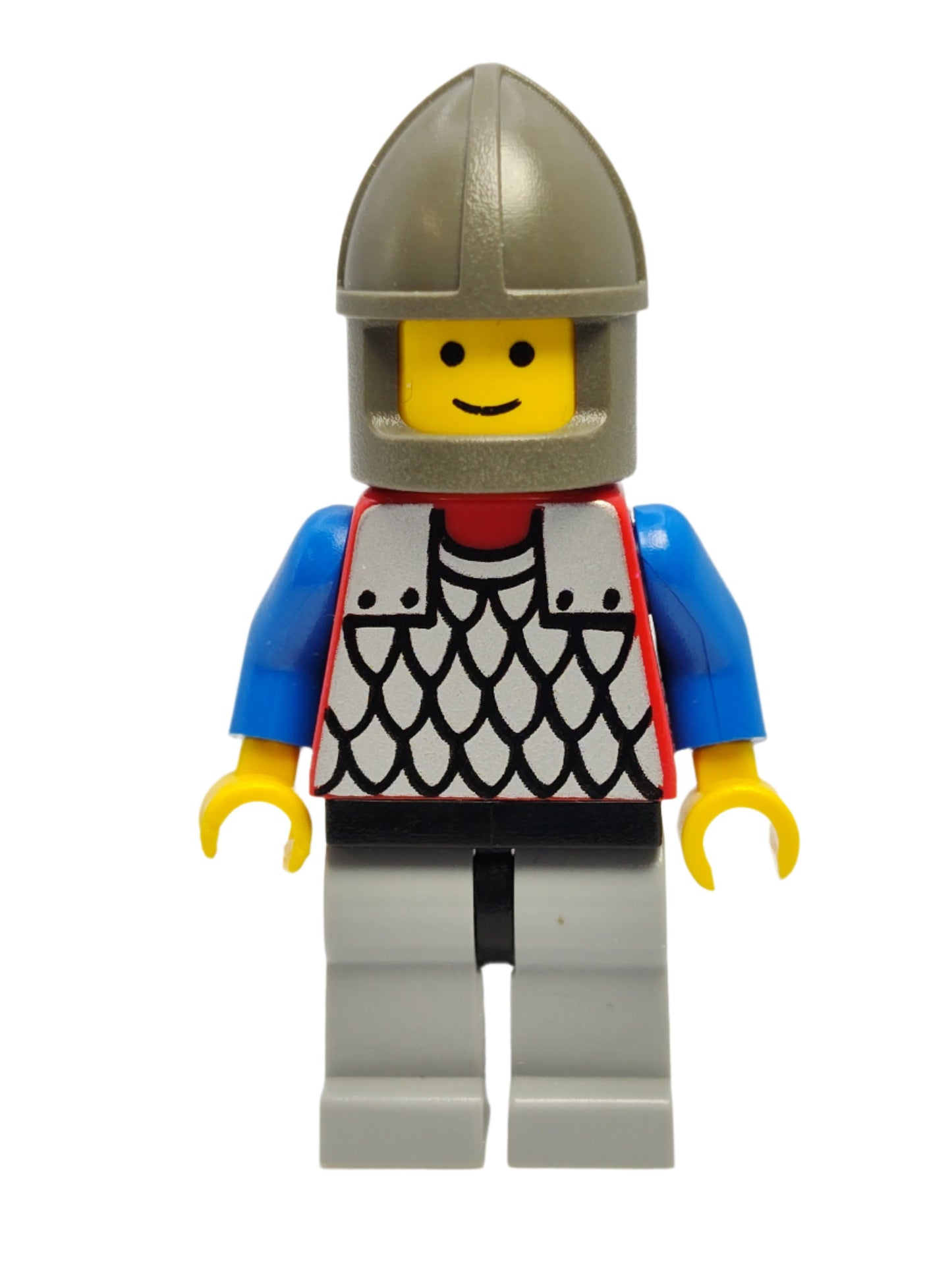 Scale Mail - Red with Blue Arms and Dark Gray Chin-Guard, cas158