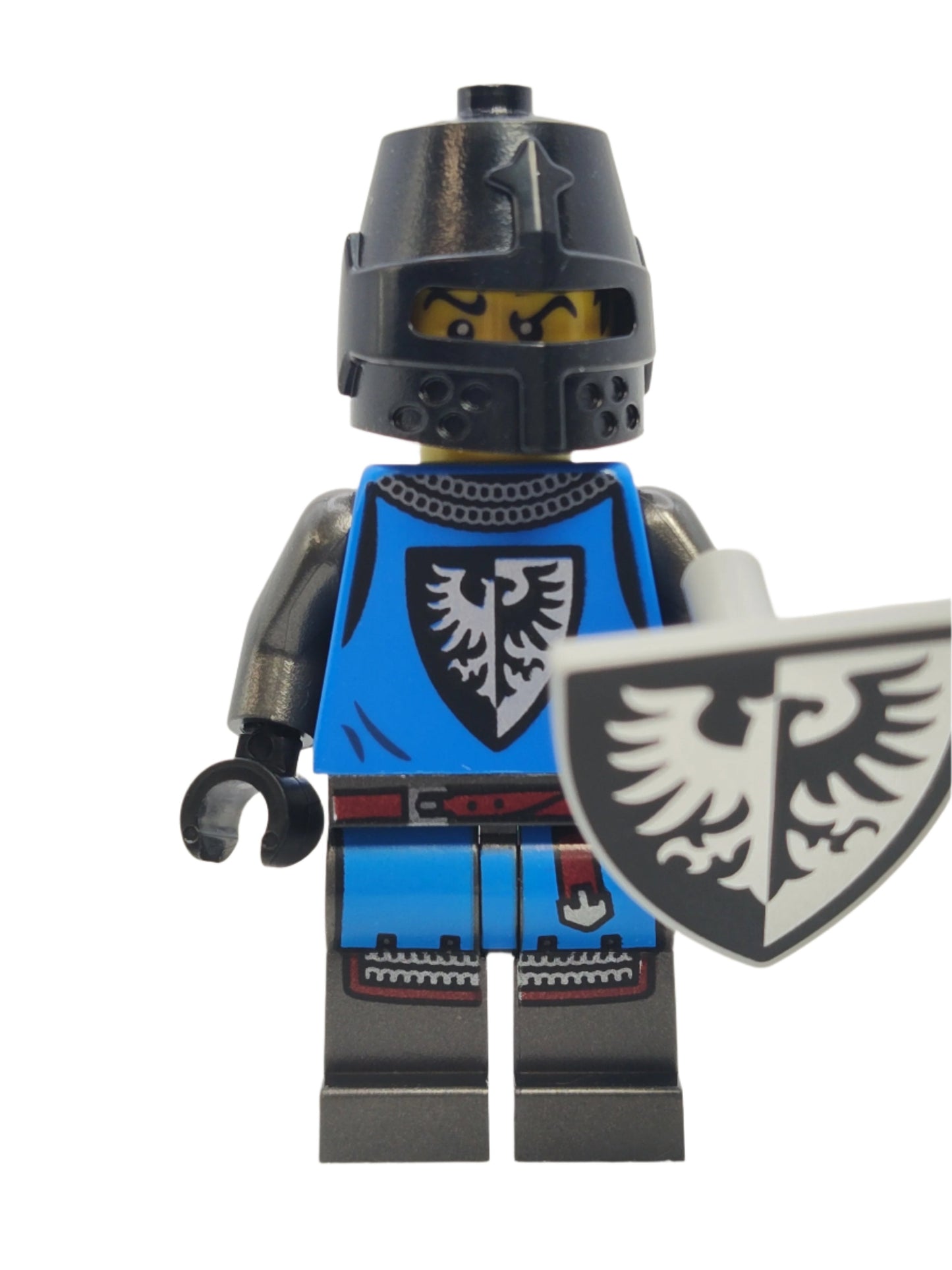 Modern Black Falcon Knight with Black Slit Helmet