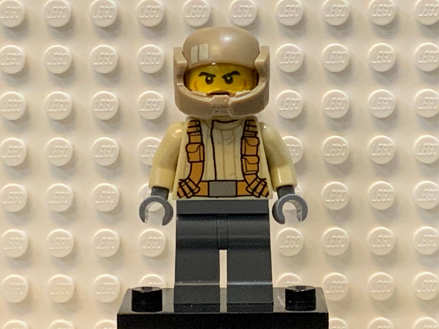 Resistance Trooper, Tan Jacket, Frown, Cheek Lines, sw0698 - LEGO® Star Wars Minifigure