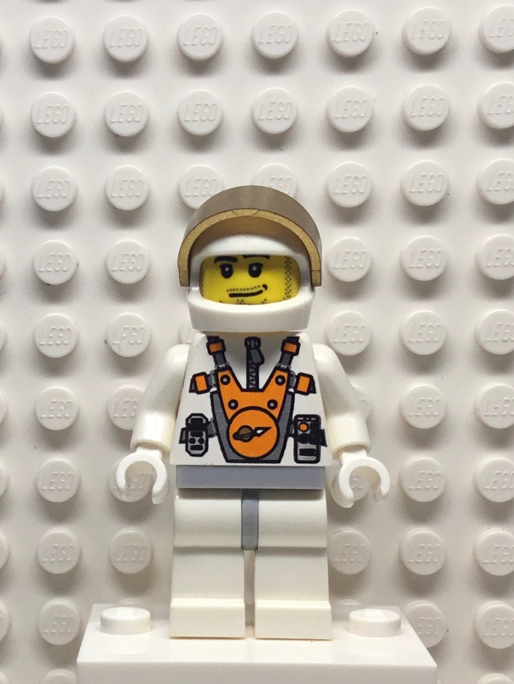 Mars Mission Astronaut with Helmet, Smirk and Stubble Beard, mm015