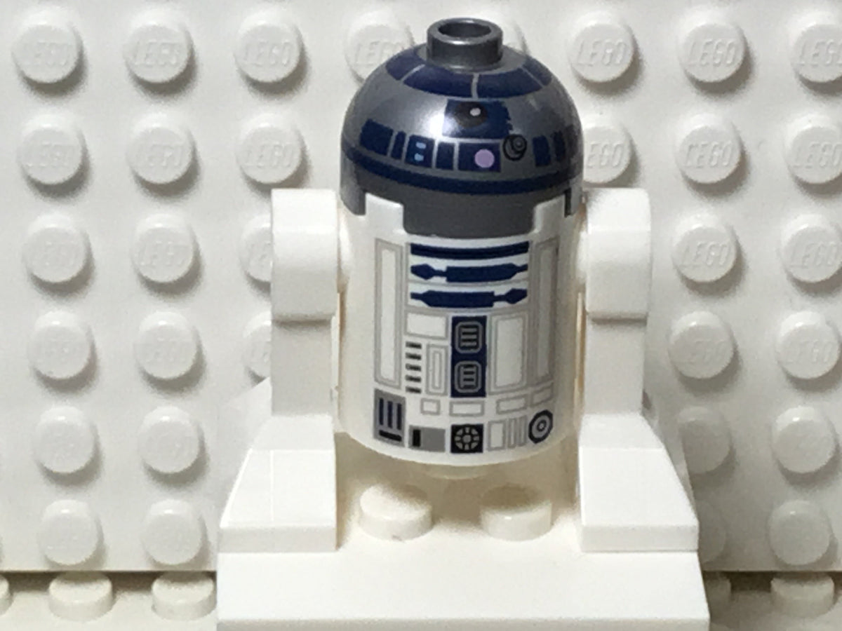 R2-D2, Flat Silver Head, Lavender Dots and Small Receptor, sw0527a, LEGO® Star Wars Minifigure